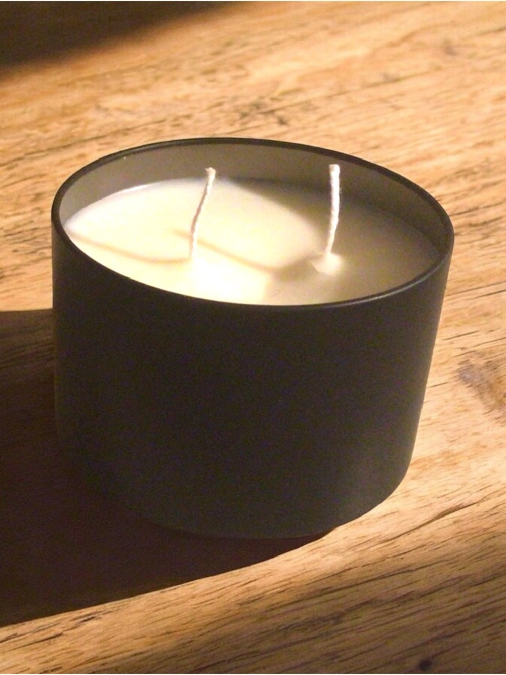 Handcrafted candles by 808 beads Black Two-Wick Scented Candle in Black Vessel